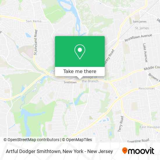 Mapa de Artful Dodger Smithtown