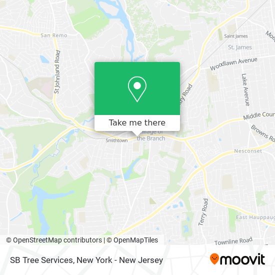 Mapa de SB Tree Services