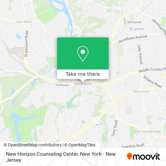 New Horizon Counseling Center map