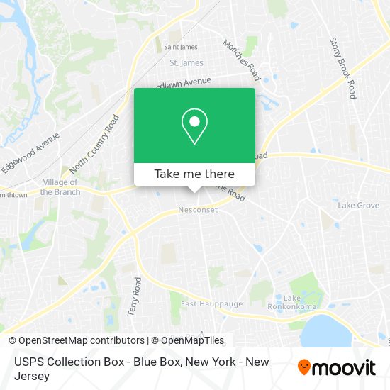 USPS Collection Box - Blue Box map