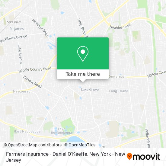 Farmers Insurance - Daniel O'Keeffe map