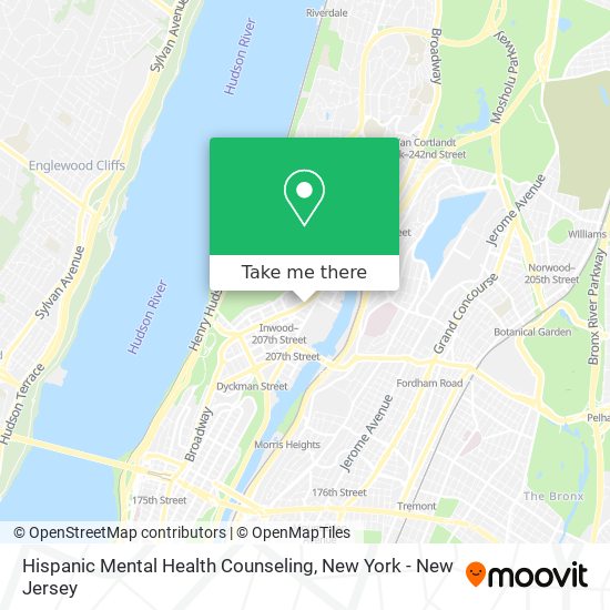 Hispanic Mental Health Counseling map