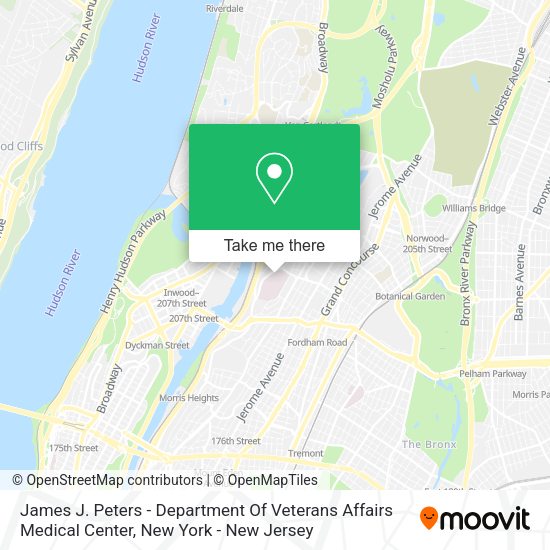 James J. Peters - Department Of Veterans Affairs Medical Center map