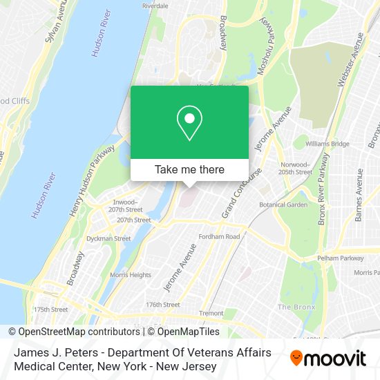 Mapa de James J. Peters - Department Of Veterans Affairs Medical Center
