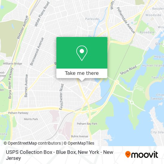 USPS Collection Box - Blue Box map