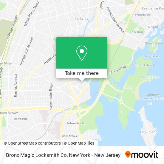 Mapa de Bronx Magic Locksmith Co