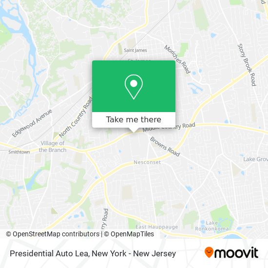 Presidential Auto Lea map