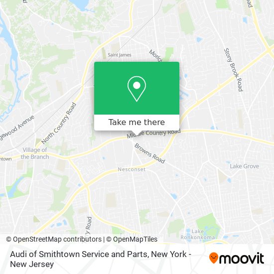 Audi of Smithtown Service and Parts map