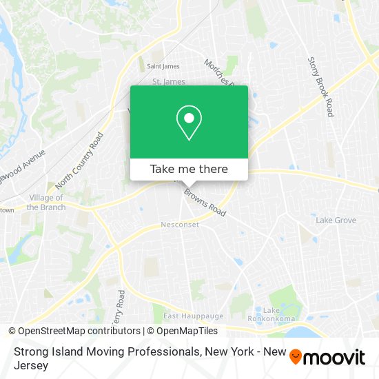 Strong Island Moving Professionals map