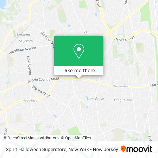 Mapa de Spirit Halloween Superstore