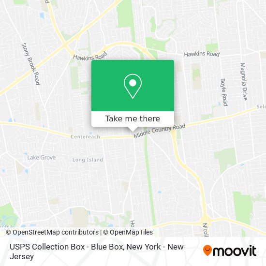 USPS Collection Box - Blue Box map