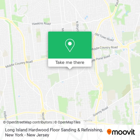 Long Island Hardwood Floor Sanding & Refinishing map