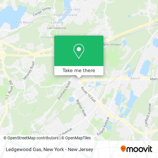 Mapa de Ledgewood Gas