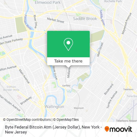 Mapa de Byte Federal Bitcoin Atm (Jersey Dollar)