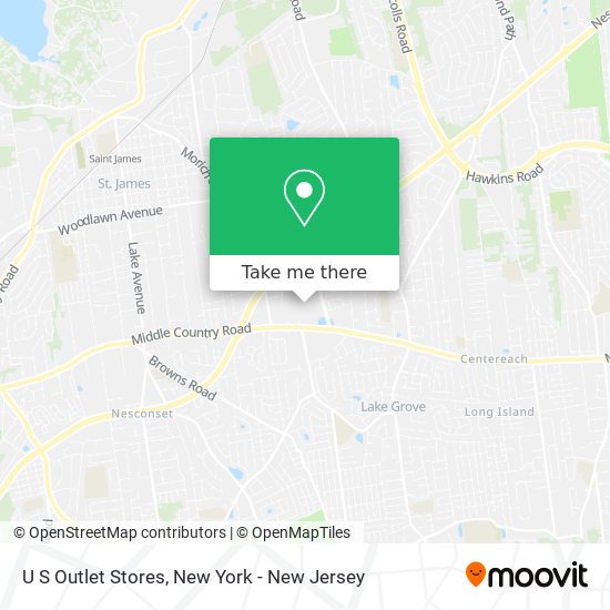 Mapa de U S Outlet Stores