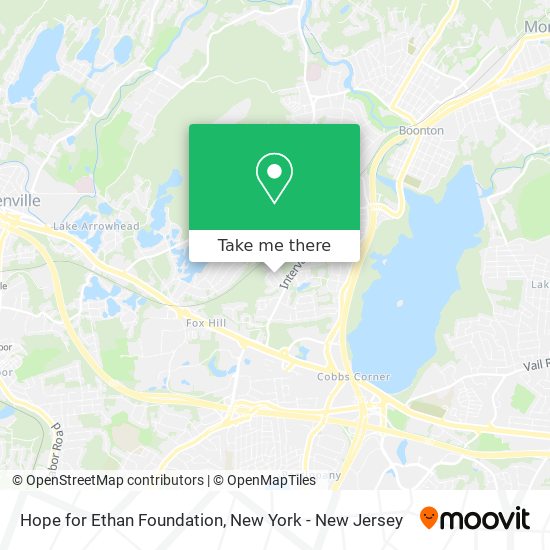 Mapa de Hope for Ethan Foundation