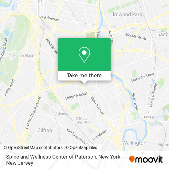 Mapa de Spine and Wellness Center of Paterson