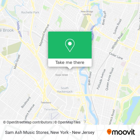 Sam Ash Music Stores map