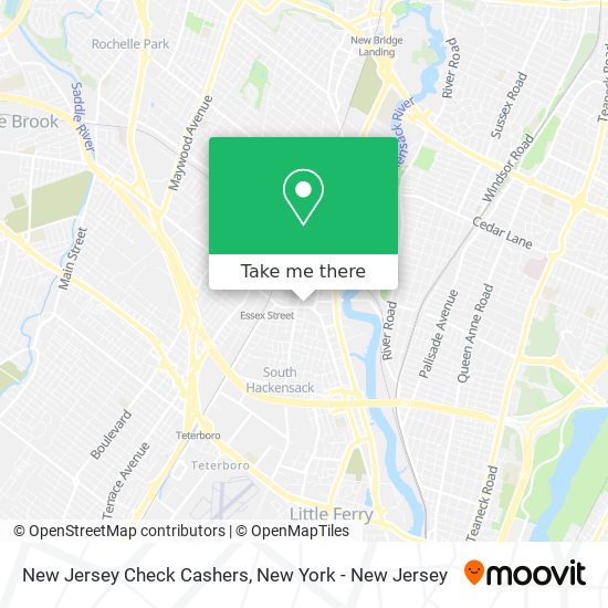 New Jersey Check Cashers map