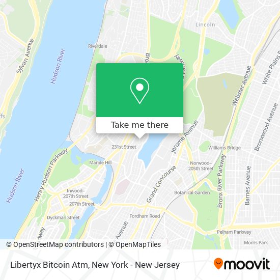 Mapa de Libertyx Bitcoin Atm