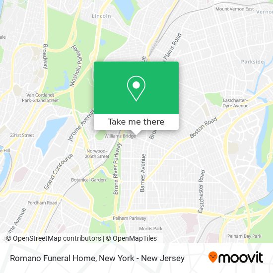 Romano Funeral Home map