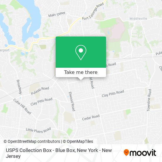 USPS Collection Box - Blue Box map