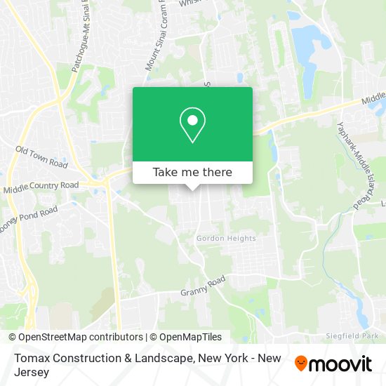 Tomax Construction & Landscape map