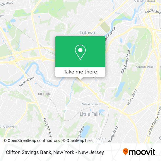 Clifton Savings Bank map