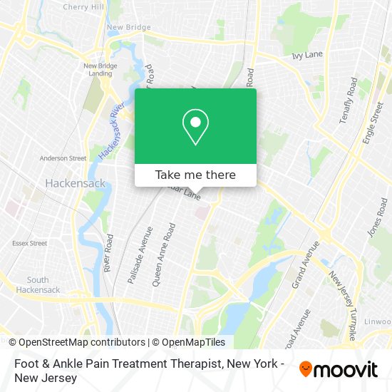 Foot & Ankle Pain Treatment Therapist map