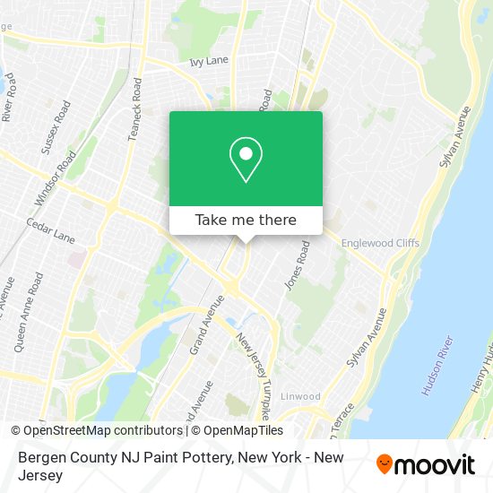 Mapa de Bergen County NJ Paint Pottery