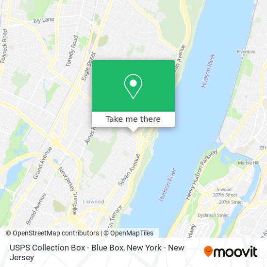 USPS Collection Box - Blue Box map