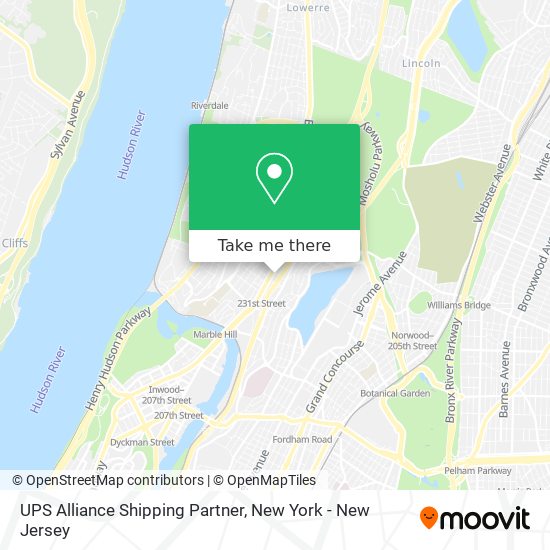 Mapa de UPS Alliance Shipping Partner