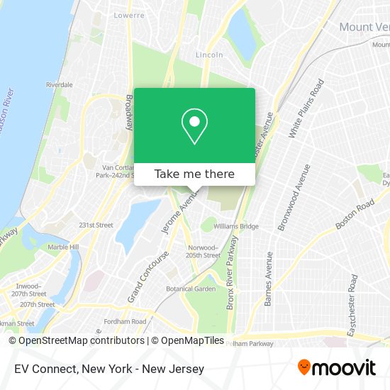 EV Connect map