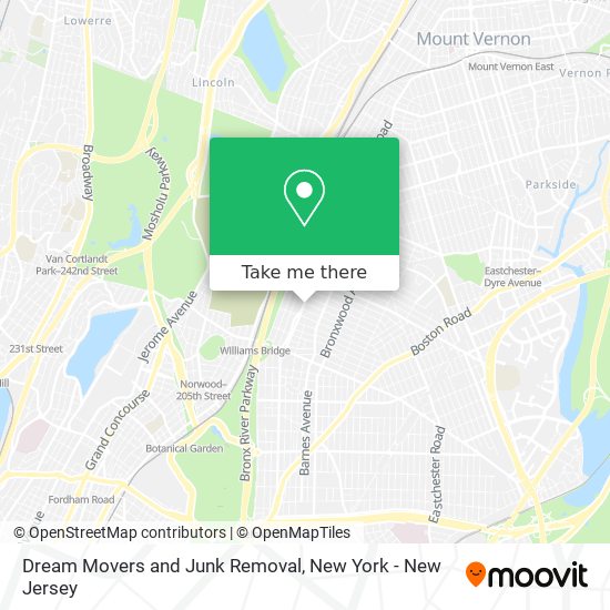 Mapa de Dream Movers and Junk Removal