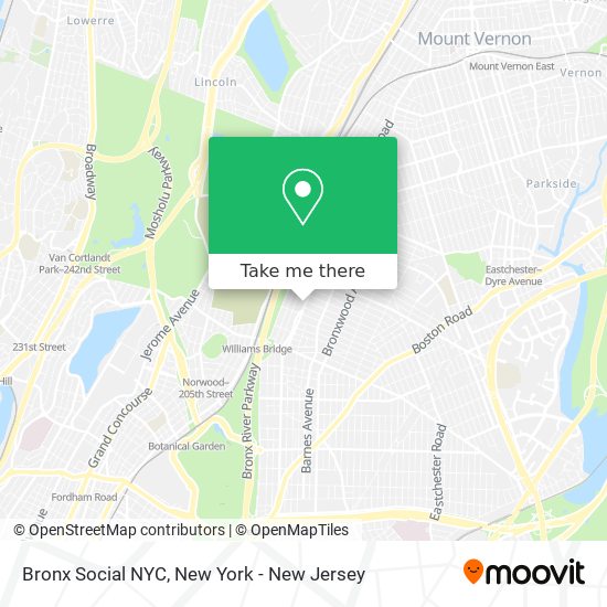 Mapa de Bronx Social NYC