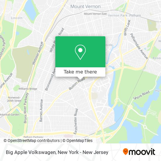 Mapa de Big Apple Volkswagen