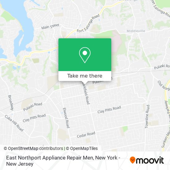 East Northport Appliance Repair Men map