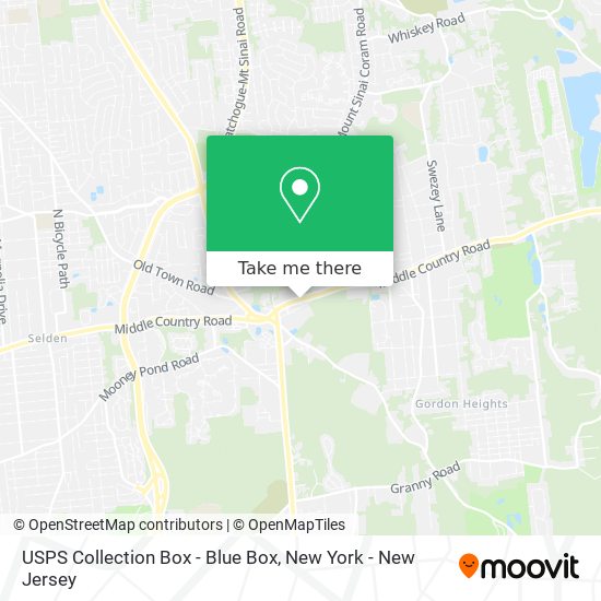 USPS Collection Box - Blue Box map