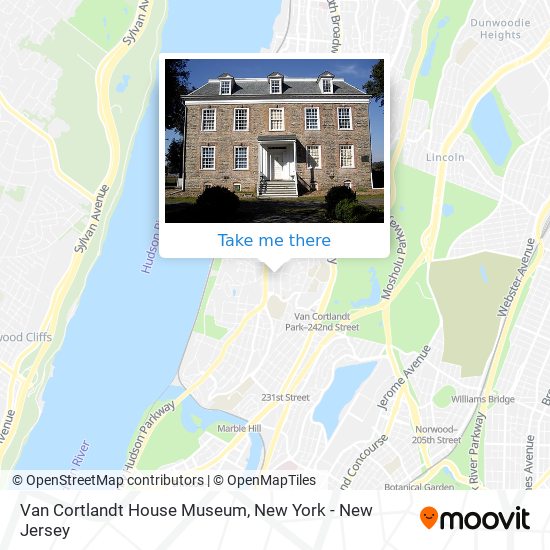 Van Cortlandt House Museum map