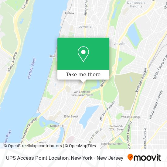 UPS Access Point Location map