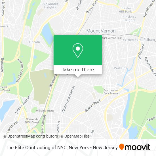 The Elite Contracting of NYC map