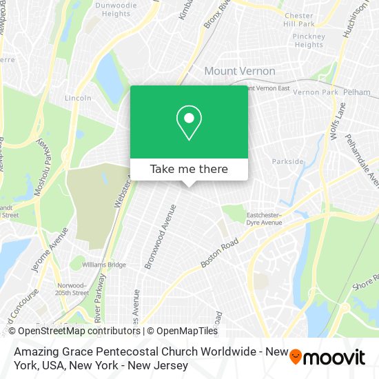Amazing Grace Pentecostal Church Worldwide - New York, USA map
