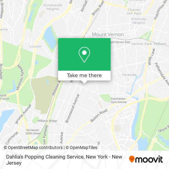 Mapa de Dahlia's Popping Cleaning Service