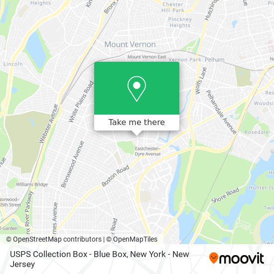 Mapa de USPS Collection Box - Blue Box