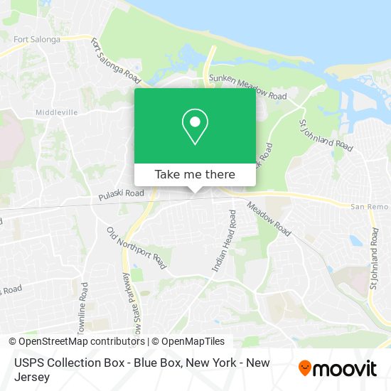 USPS Collection Box - Blue Box map