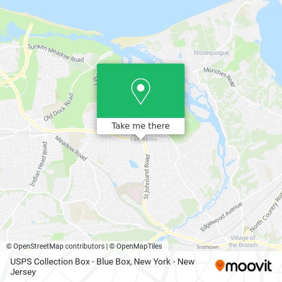 USPS Collection Box - Blue Box map