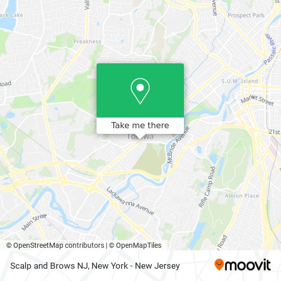 Scalp and Brows NJ map