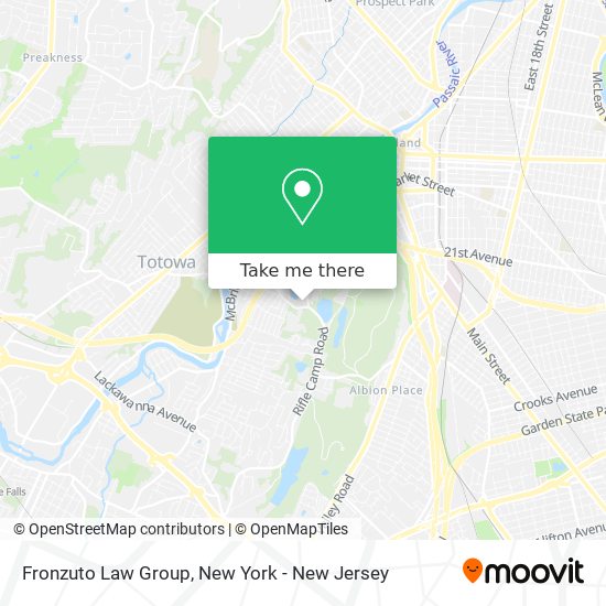 Fronzuto Law Group map