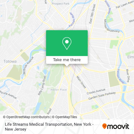 Mapa de Life Streams Medical Transportation