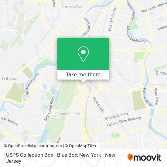 Mapa de USPS Collection Box - Blue Box